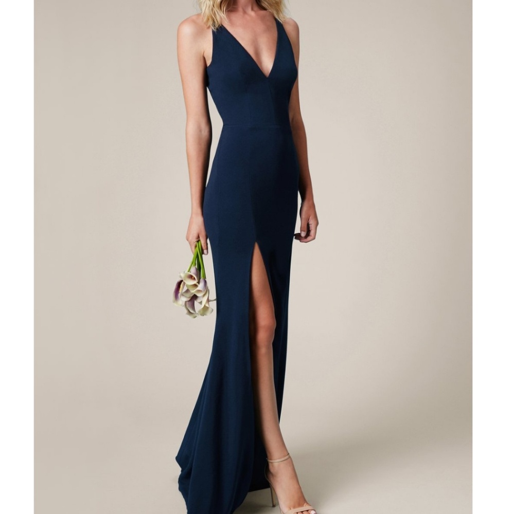 New Dress the population dress iris crepe side